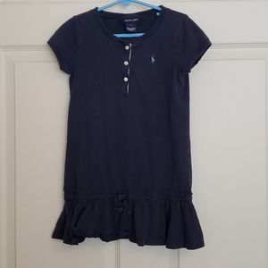 Ralph Lauren Girls Blue Polo Shirt Dress
